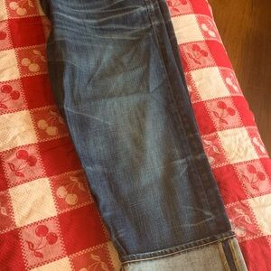 Ag Adriano Goldschmied Blue Ankle Cropped Jeans